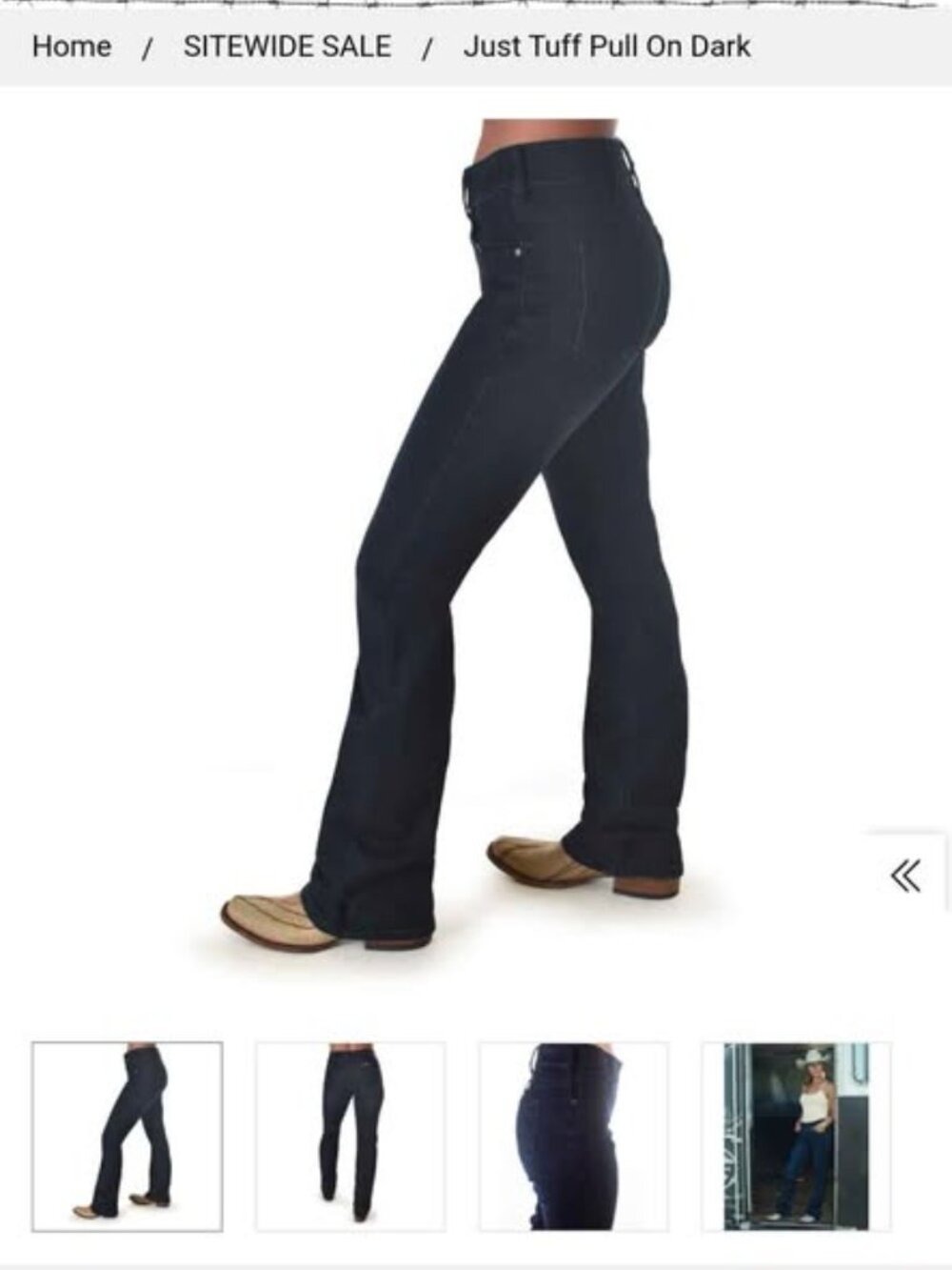 Just Tuff jeans pullon jeans size XL Cowgirl Tuff Co - Picture 2 of 4
